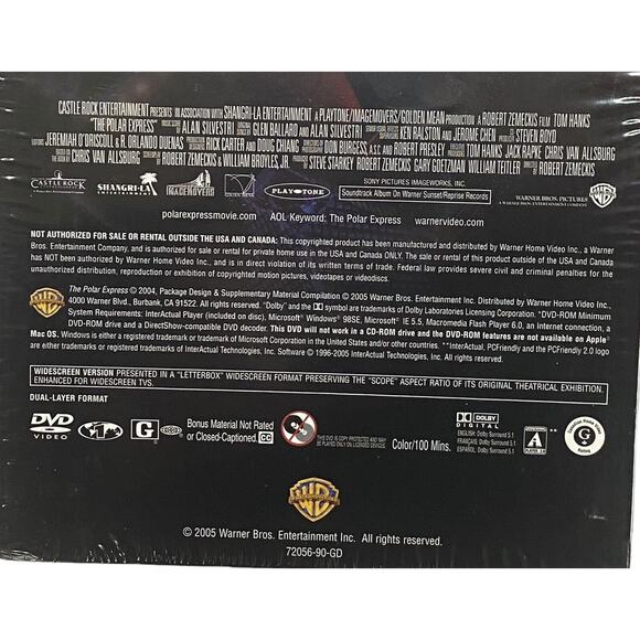 The Polar Express Starring Tom Hanks 2 Disc DVDs 2005 Widescreen Edition New - Picture 8 of 9